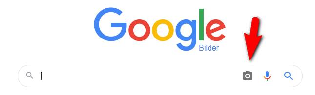 Klicken Sie auf das "Foto"-Symbol in der Google-Suche, um die Bildersuche von Google zu aktivieren.