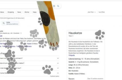 Weltkatzentag: Google's Easter-Egg feiert mit (Foto: Google)